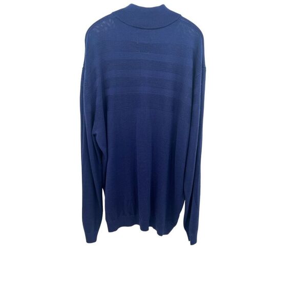 Cutterbuck sweater zip up navy blue size size XLT /TGL wool - Picture 2 of 6